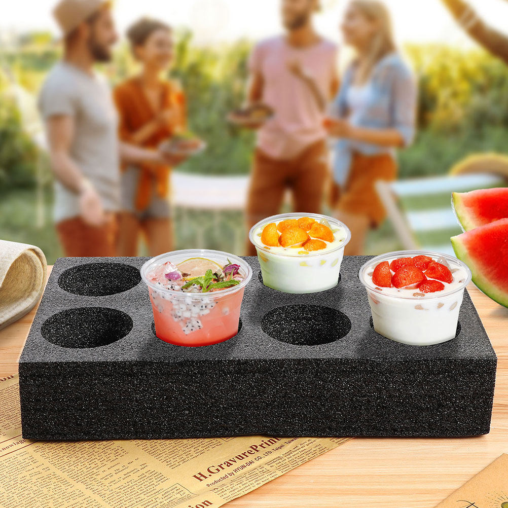 Coffee Tea Drinks - 4Pcs 8-Hole Beverage Cup Tray Premium