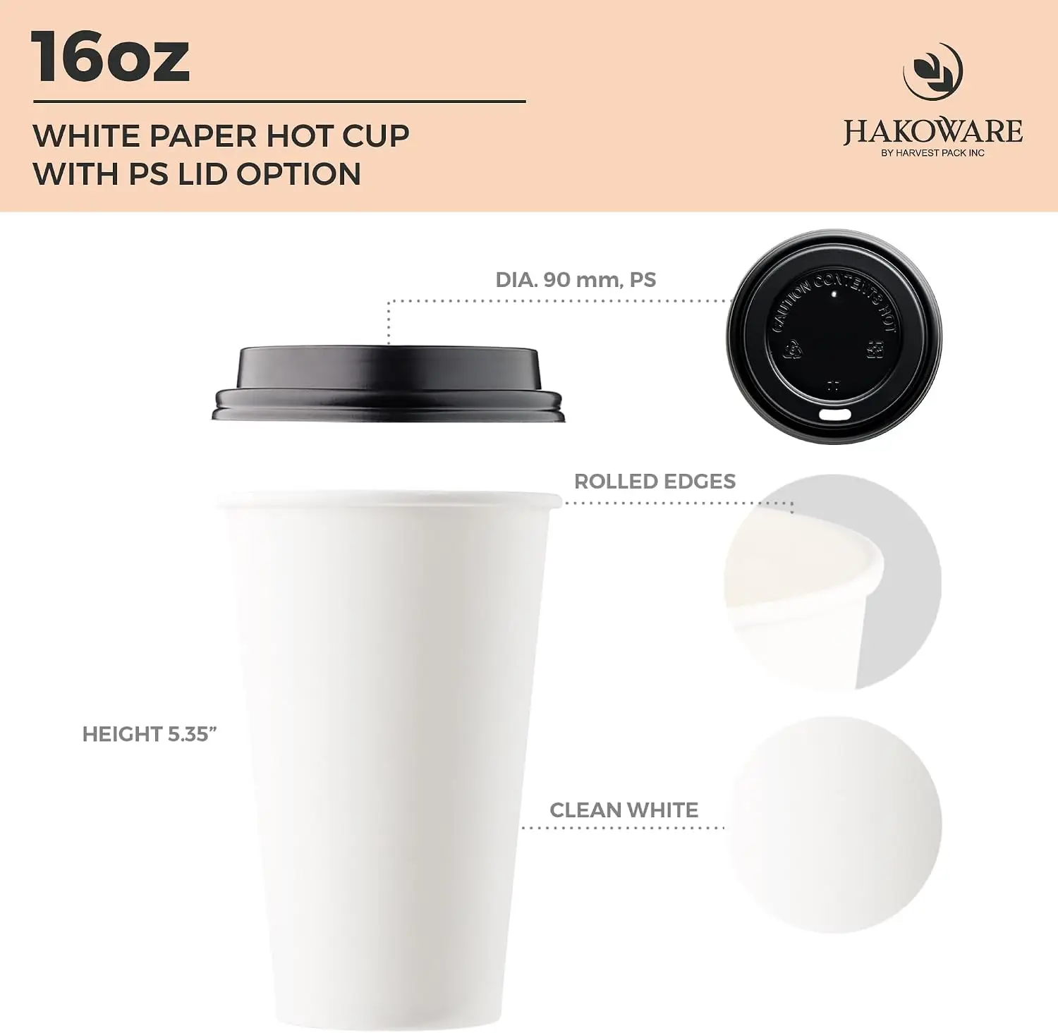 [1000 SET]HARVEST PACK 16 oz W - Wallpaper Coffee And Tea review and price