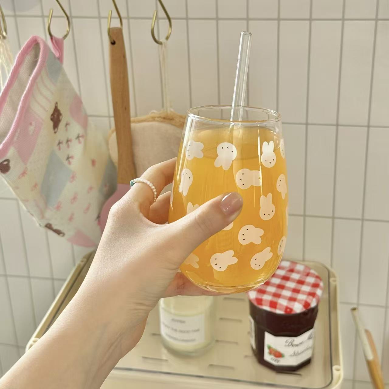 Cute Miffy Rabbit Printed Glas - Coffee Tea & Hot Chocolate review and price