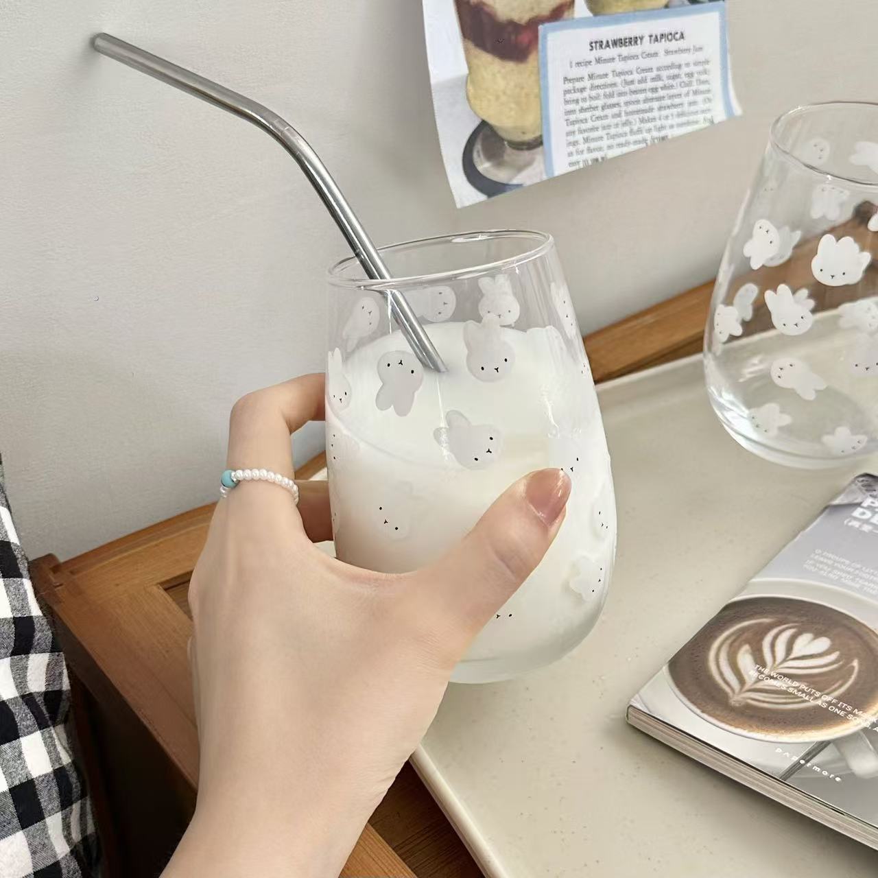 Cute Miffy Rabbit Printed Glas - Coffee Tea & Hot Chocolate review and price