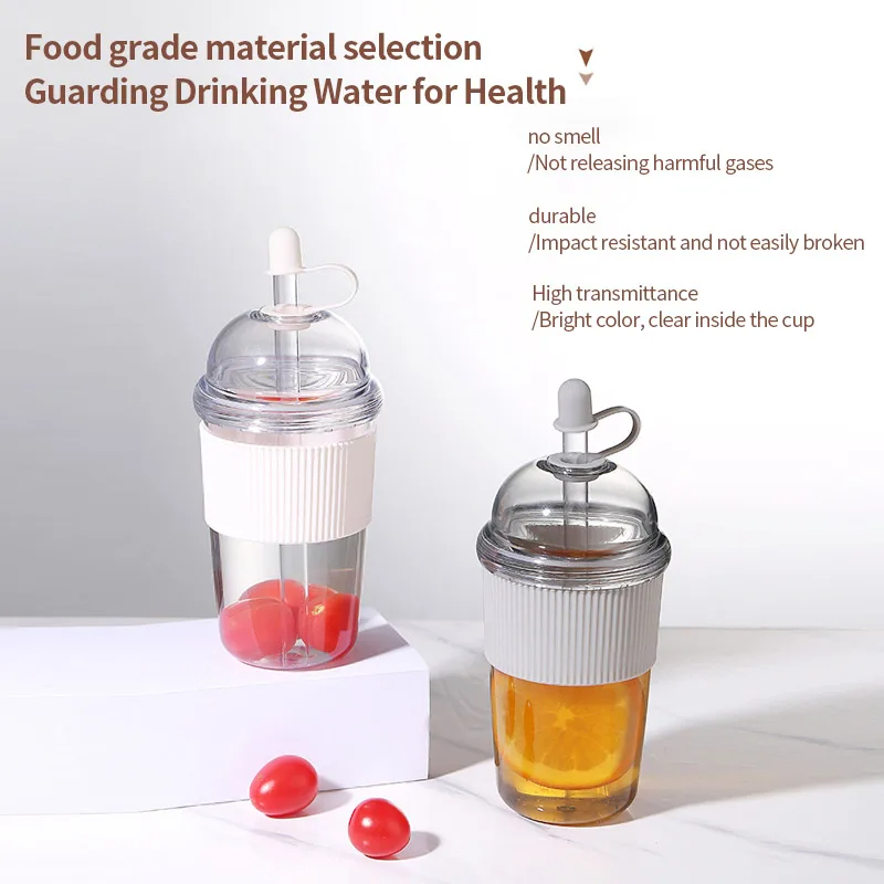 1pc 430ml Portable Flip Straw  - Coffee Tea Flask review and price