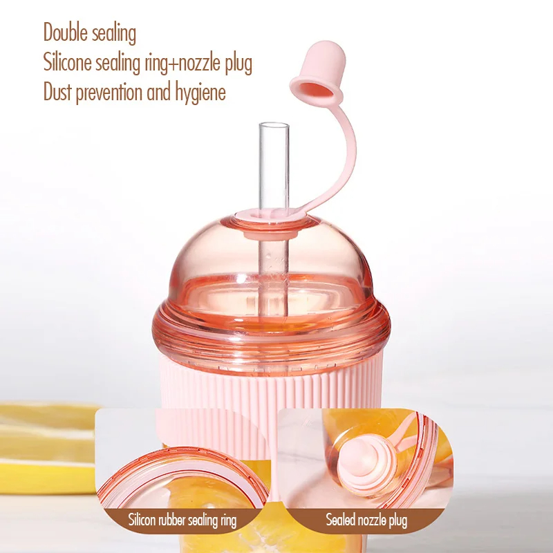 1pc 430ml Portable Flip Straw  - Coffee Tea Flask review and price