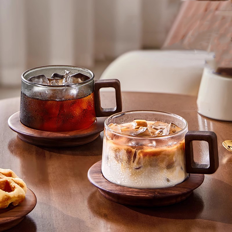 Wood Handle Coffee Mug With Sp - Espresso Cup Saucer review and price