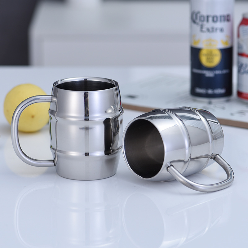 Stainless Steel Beer Cup Laser - Coffee Tea Logo review and price