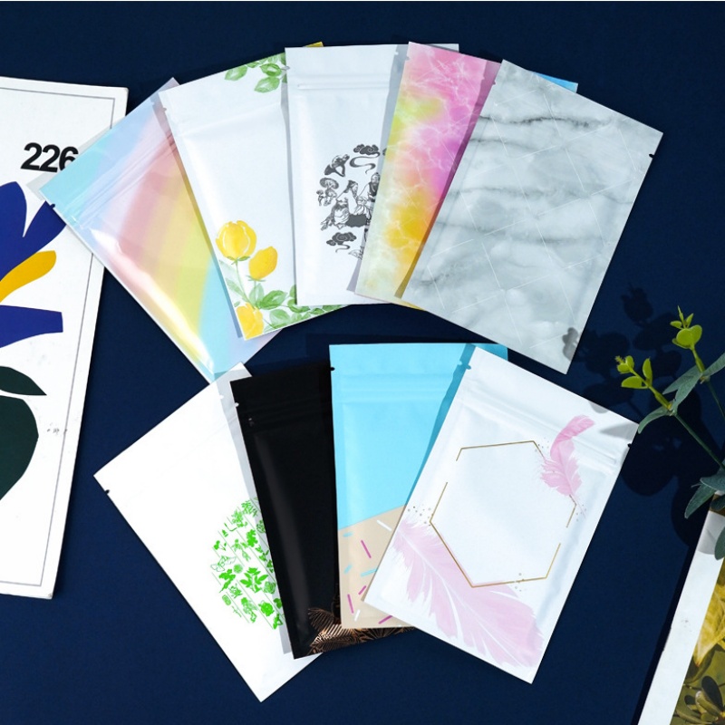 200PCS Flat Aluminum Foil Zipl - Coffee Tea Images review and price