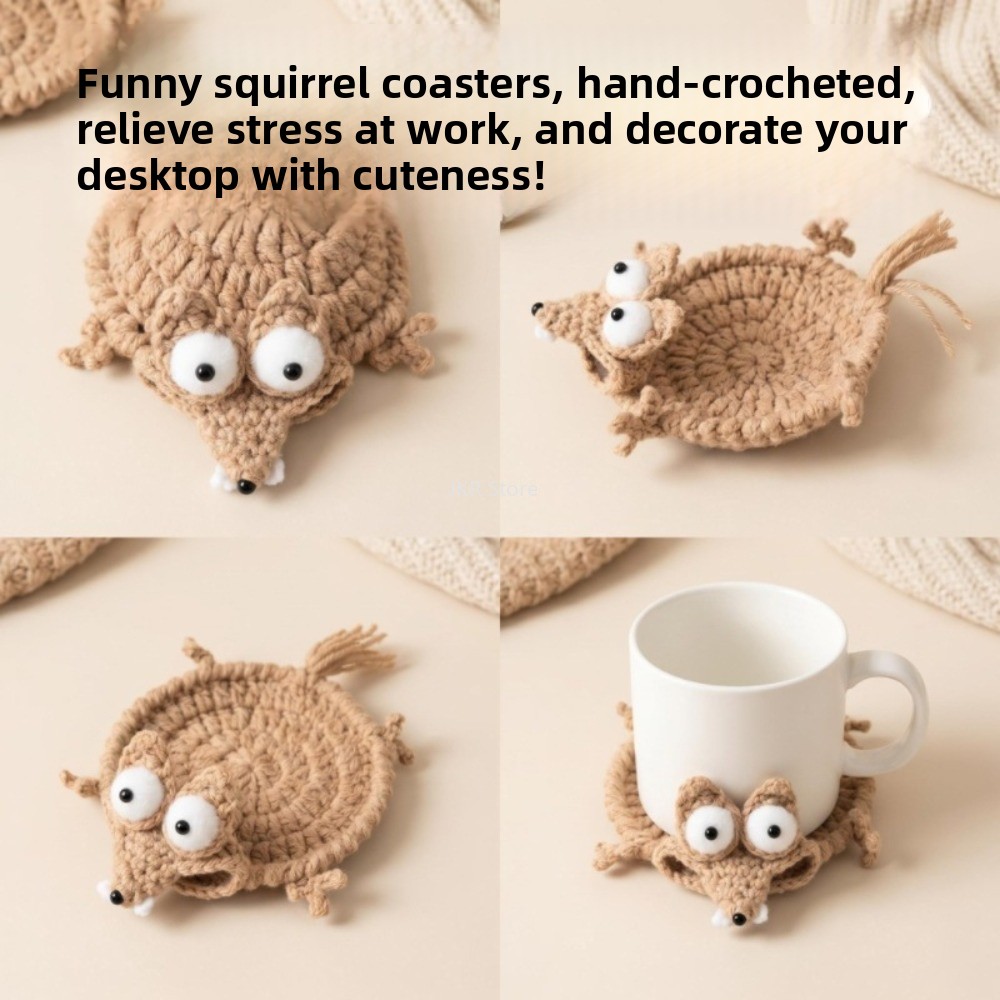 Animal Crochet Cup Coaster Han - Coffee Tea Game review and price