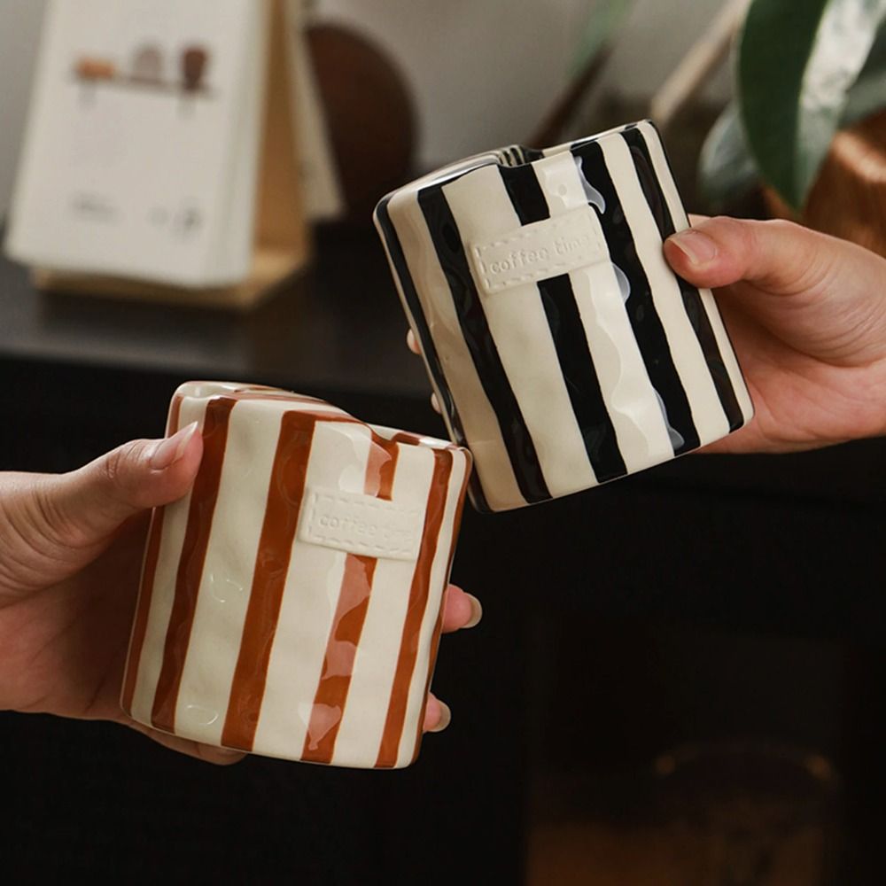Hand-Painted Striped Ceramic C - Espresso Cup Saucer review and price