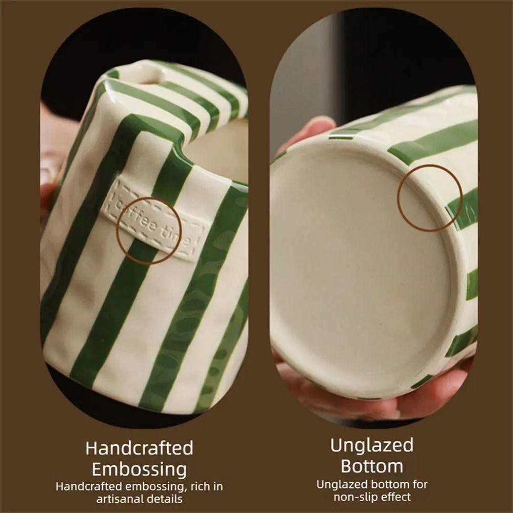Hand-Painted Striped Ceramic C - Espresso Cup Saucer review and price