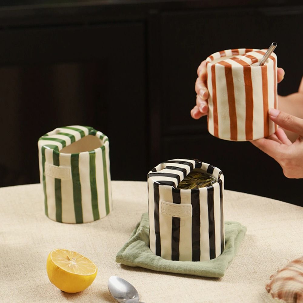 Hand-Painted Striped Ceramic C - Espresso Cup Saucer review and price