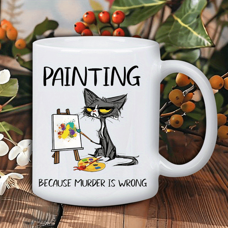 Painting Because Murder Is Wro - Coffee Tea Wrong review and price