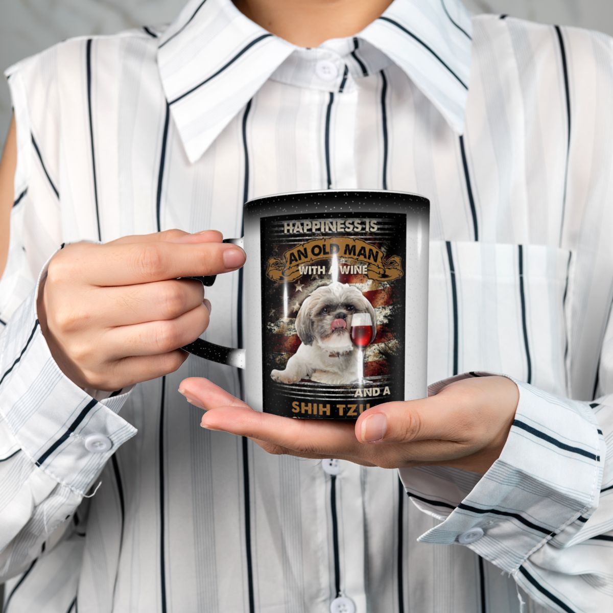 Happiness Is An Old Man With A - Coffee Tea Near review and price