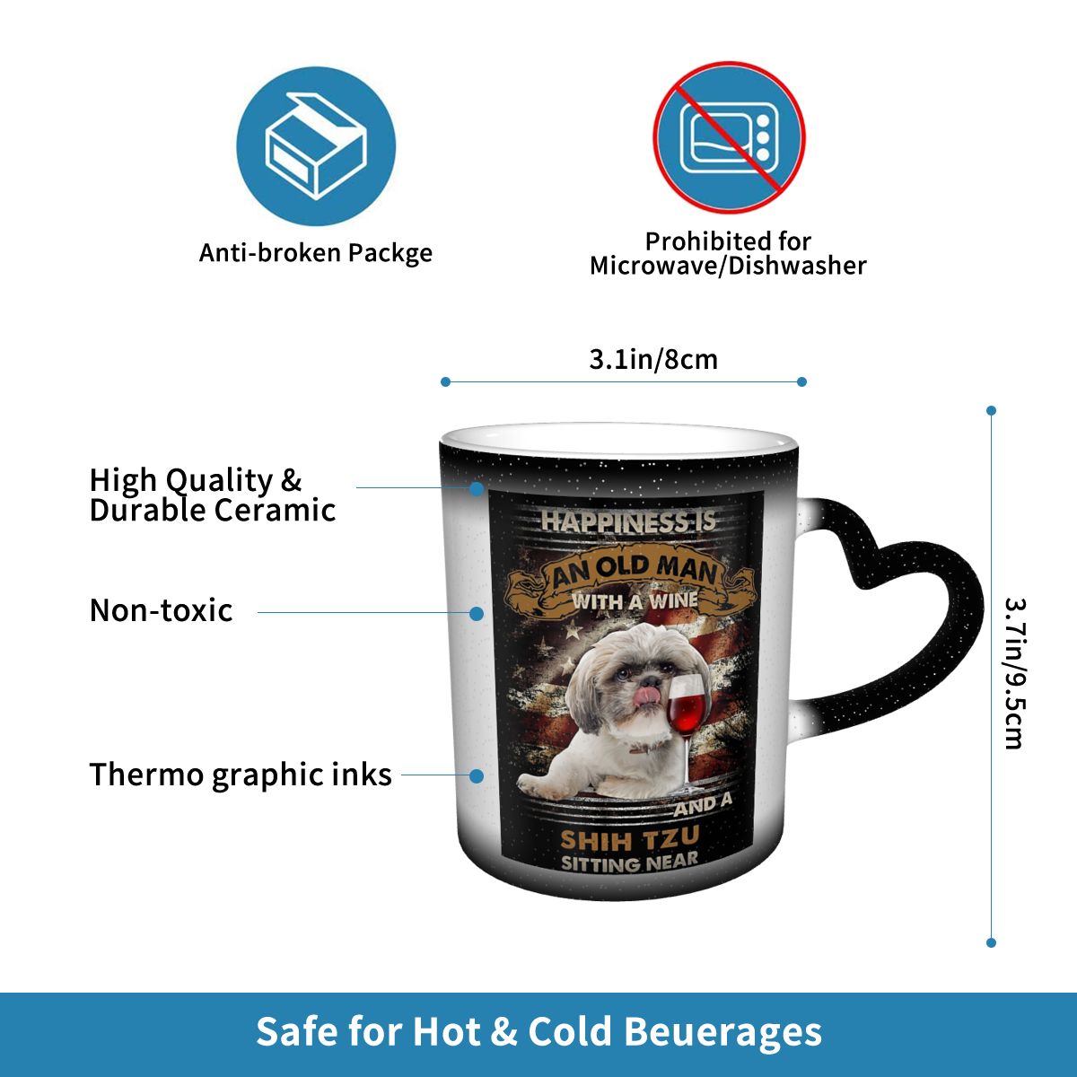 Happiness Is An Old Man With A - Coffee Tea Near review and price