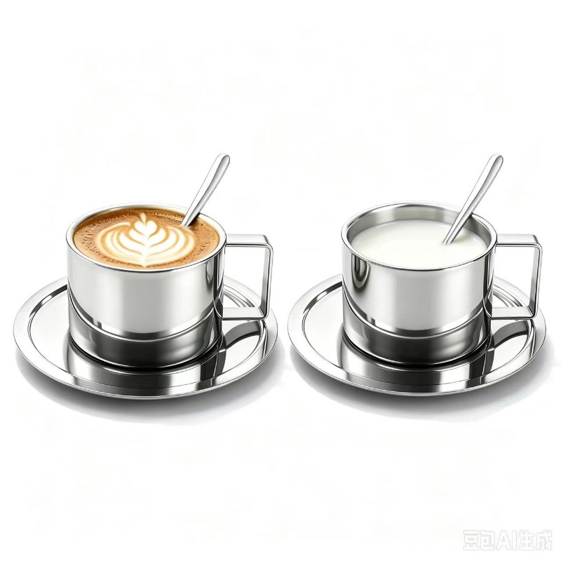 Coffee Cups,304 Stainless Stee - Espresso Cup Saucer review and price