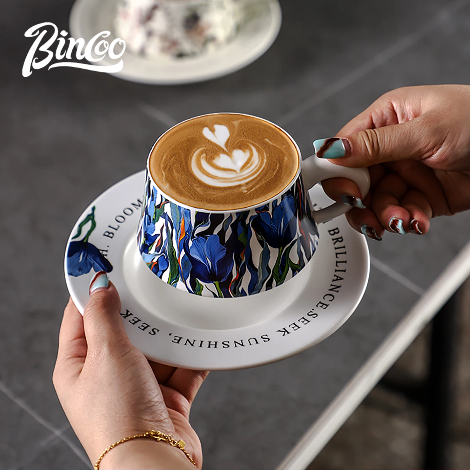 BINCOO 260ml Ceramic Coffee Cu - Espresso Cup Saucer review and price