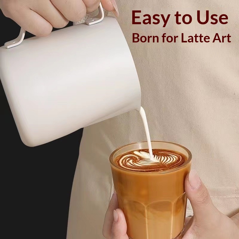 Coffee Milk Frothing Pitcher J - Barista Milk Jug review and price