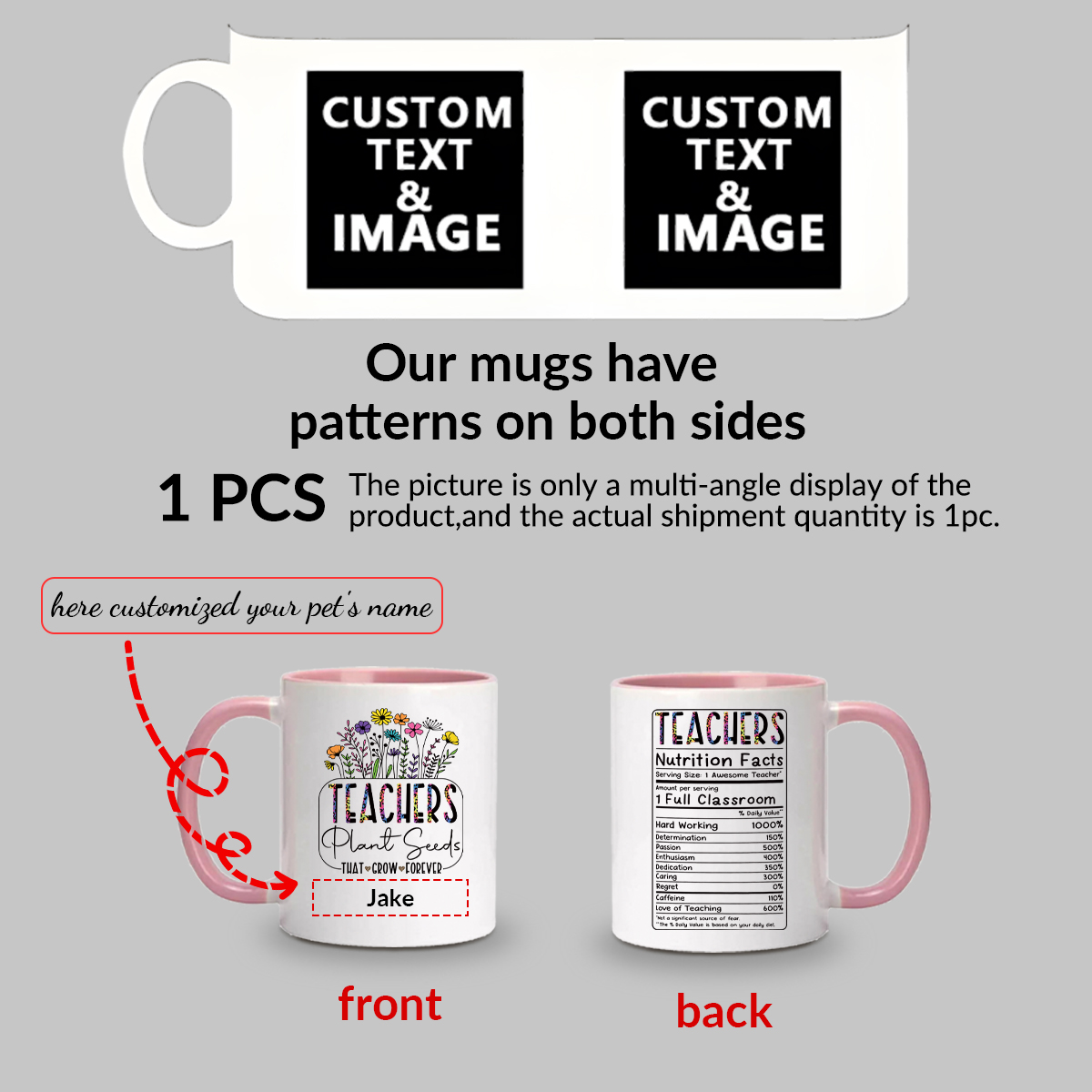 1pc Customize Name Personalise - Coffee Tea Logo review and price