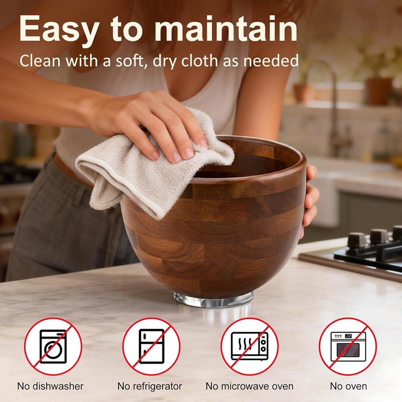 ◉Wood Mixing Bowl for Kitchen  - Kitchenaid Mixer Hand Mixer review and price