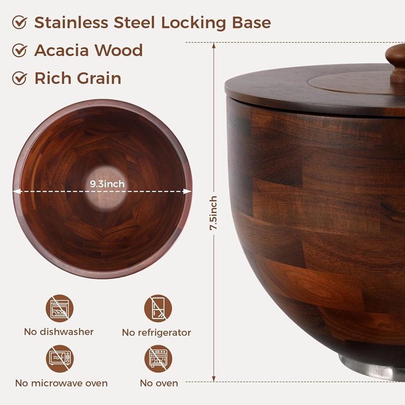 ◉Wood Mixing Bowl for Kitchen  - Kitchenaid Mixer Hand Mixer review and price