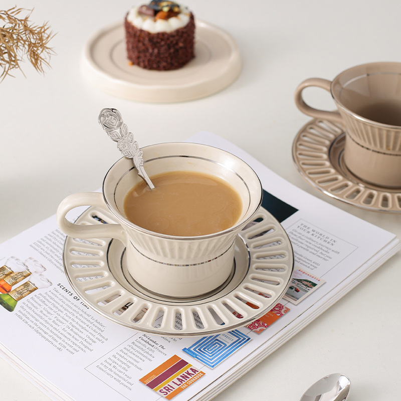 Luxury Ceramic Coffee Cup Dish - Coffee Tea Game review and price