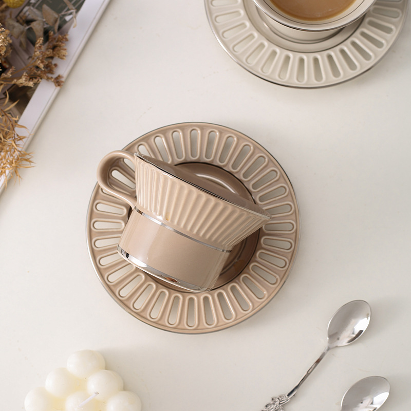 Luxury Ceramic Coffee Cup Dish - Coffee Tea Game review and price